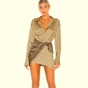The Kamille Mini Dress in Tan & Brown Chain
L'Academie